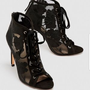 Zara Floral Heels